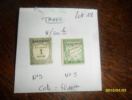 2014 - Cote = 40,ooeur - TP / TAXES N° 5 Et 9  - NEUFS* - Unused Stamps