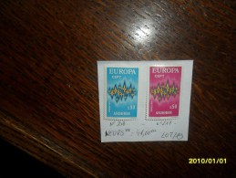 LOT De TP N° 217/218  EUROPA ** /NEUFS ** Cote 2014  = 41,ooeur - Neufs