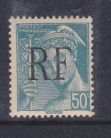 FRANCE TIMBRE LIBERATION TYPE MERCURE 50C BLEU NEUF SANS CHARNIERE - Bevrijding