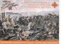 2012 Italia - La Battaglia Di Ponte Milvio - Congiunta Con Vaticano - 2011-20: Nieuw/plakker