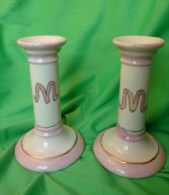 Nice Vintage Scandinavian Candle Holder Candlesticks 2psc. Signed By AH 1988 - Other & Unclassified
