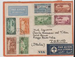 Sy030/ Syrien,  Luftpost Nach  Turin, Italien Ex Damaskus 1938 - Briefe U. Dokumente