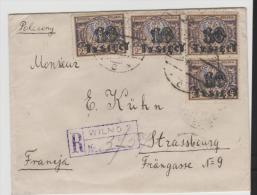 Pol036/-  POLEN  - Wilno, Einschreiben Nach Frankreich 1923 - Lettres & Documents