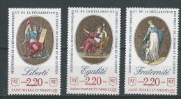 St. Pierre & Miquelon: 499/ 501 ** Bicentenaire De La Révolution Française - Revolución Francesa