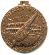 ALPINI 63^ ADUNATA VERONA MEDAGLIA ORIGINALE 1990 - Italie