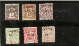 CANTON  N°17/22   NEUF * ET OBLITERE  DE 1903/04 - Ongebruikt