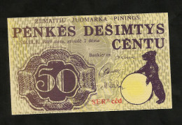 [NC] LITHUANIA - 50 CENTU (1989) - COUPON - Lithuania