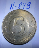 SLOVENIA 5 Tolarjev 1998  KM# 6 ( Lot - N -849) - Slovénie