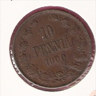 FINLAND 10 PENNIA 1900 KM14 NICE QUALITY - Finlande