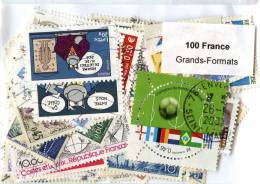 Lot De Timbres De France 100 Grands-formats - Collections