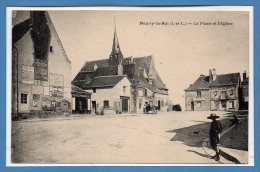 37 - NEUVY Le ROI -- La Place Et L'Eglise - Neuvy-le-Roi
