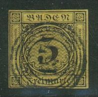 Baden // 1851-52 No. Y&T  No. 2 - Oblitérés