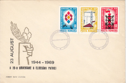 11966- ROMANIAN FREEDOM ANNIVERSARY, COVER FDC, 1969, ROMANIA - FDC