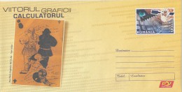 1040FM- COMPUTERS- GRAPHICS FUTURE, COVER STATIONERY, 2005, ROMANIA - Informatique