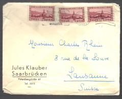 SARRE 1930 N° 113 X 3  Obl. S/Lettre  Pour La Suisse - Covers & Documents