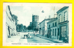 AVENUE DE GASCOGNE - EGLISE ST-SAVEUR Et ATTELAGE D'ANE à CASTELSARRAZIN Dept 82 Edit Béziers Castelsarrasin 1644 - Castelsarrasin