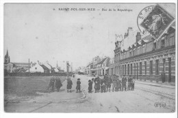 Saint-Pol-sur-Mer (59) - Rue De La République. Quelques Petites Tâches De Rouille, A Circulé. - Saint Pol Sur Mer