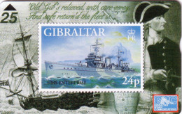 GIBRALTAR PRIVEE WARSHIP BATEAU GUERRE HMS ENTERPRISE 25U NEUVE MINT - Stamps & Coins