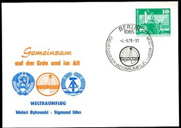 WELTRAUMFLUG SIGMUND JÄHN DDR PP16 B1/004 Privat-Postkarte Berlin Sost. INTERKOSMOS 1978  NGK 5,00 € - Altri & Non Classificati