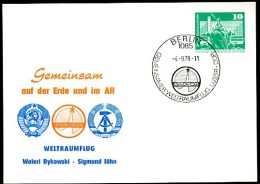 WELTRAUMFLUG SIGMUND JÄHN DDR PP16 B1/004 Privat-Postkarte Berlin Sost. INTERKOSMOS 1978  NGK 5,00 € - Sonstige & Ohne Zuordnung