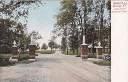 New York Saratoga Springs Entrance To Woodlawn Park - Saratoga Springs