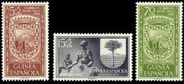 Guinea 362/64 (*) Sin Goma. Escudos. 1956 - Guinea Espagnole