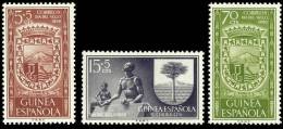 Guinea 362/64 (*) Sin Goma. Escudos. 1956 - Guinée Espagnole