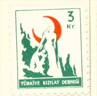 TURKEY  -  1948/9  Red Crescent  3k  Mounted/Hinged Mint - Ungebraucht