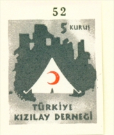 TURKEY  -  1949  Red Crescent  5k  Imperf.  Mounted/Hinged Mint - Unused Stamps