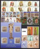 Vaticano / Vatican City  1998 -- Annata Completa +BF --- Complete Years ** MNH / VF - Ganze Jahrgänge