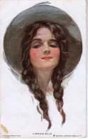 AK KÜNSTLERKARTE MÄDCHEN  SIGNIERT KARTE: Harrison Fisher : A PRAIRIE BELLE  , Nr.263.ALTE POSTKARTE 1913 - Fisher, Harrison