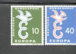 CEPT Taube über € Bund 295 - 296 ** Postfrisch - 1958