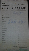 RICEVUTA DI RISTORANTE 1975 "SAFARI " - Invoices
