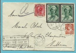 336+403+413 (surtaxe) Op Brief Met Stempel ANTWERPEN  Naar "France" - 1932 Ceres And Mercurius