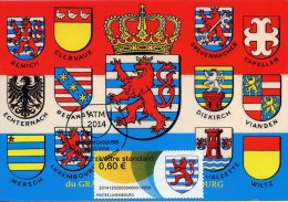 LUXEMBOURG (2014) - Carte Maximum Card - ATM - Armoiries Du Grand-Duché / Coat Of Arms / Escudo De Armas / Wappen - Vignettes D'affranchissement