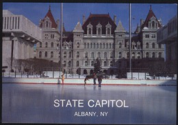 Albany-new York-skating At The Plaza-unused,perfect Shape - Albany