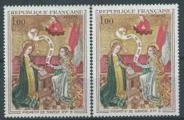 [05] Variété : N° 1640 Primitif De Savoie Plafond Jaune Au Lieu De Brun +  Normal  ** - Unused Stamps