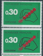 [05] Variété : N° 1719 Code Postal Gris Au Lieu De Noir +  Normal  ** - Ungebraucht