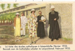Image Publicitaire Leopolville La Visite   Des Ecoles Catholiques Fevrier 1933 - Kinshasa - Léopoldville