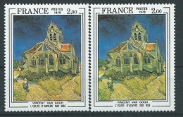 [05] Variété : N° 2054 Van Gogh (Dallay N° 2078a Orange Au Lieu De Jaune Cote 450 €) +  Normal  ** - Unused Stamps