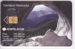 Romania   , Phonecards   ,  Mountains , Cascade ,  Used - Mountains