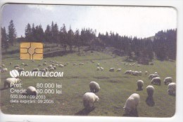 Romania   , Phonecard   ,   Lighthouses ,  Animals , Sheeps , Used - Faros