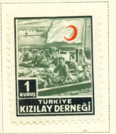 TURKEY  -  1955  Red Crescent  1k  Mounted/Hinged Mint - Nuovi