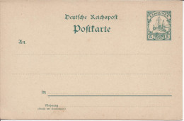 Entier Postal 5 Pfennig Vert Neuf Rès Beau Bateau Navire Marine - Carolines