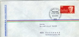 2505    Carta Berlin 1975   Alemania  Paul Lobe - Covers & Documents