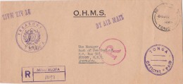 Tonga 1965 Official Paid Envelope Registered Sent To Australia - Tonga (...-1970)