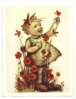 Petite Fille Et Coquelicots. Signée Hümmel N°5010 - Hummel