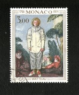Principato Di  MONACO :    Quadro Di   A. Watteau    USATO    Del   18.01.1972 - Gebruikt