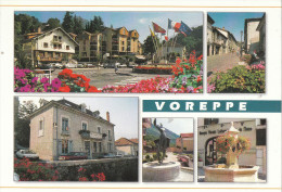 Voreppe   (38)    Le Centre Ville, La Fontaine, La Mairie Et La Rue Piétonne - Voreppe