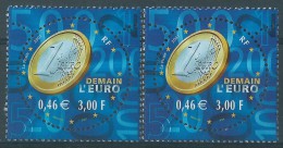 [05] Variété : N° 3402 L'Euro Jaune-verdâtre Au Lieu De Jaune-orange +  Normal  ** - Nuovi